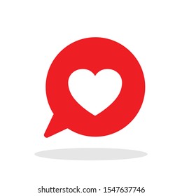 Heart like icon in trendy flat style. Social button symbol for your web site design, logo, app, UI Vector EPS 10. 