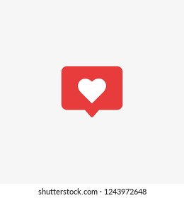 Heart like icon vector Illustration Silhouette Design