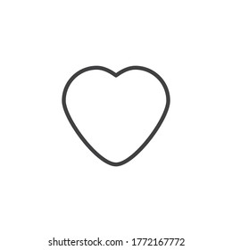 Corazón, como el icono de la línea. signo de estilo lineal para concepto móvil y diseño web. Amor, icono vector de contorno cardíaco. Símbolo, ilustración del logotipo. Gráficos vectoriales