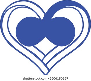 heart line art, artistic heart pattern, 