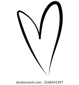  heart line art doodle.  Hand drawn hearts. Hand drawn love symbol collection. 