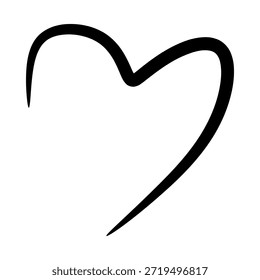 Herzlinie Kunst Symbol Vektor minimalistische Liebe Symbol Umriss Illustration