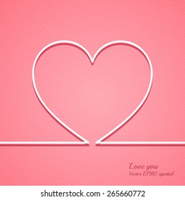 heart line art logo vector illustration