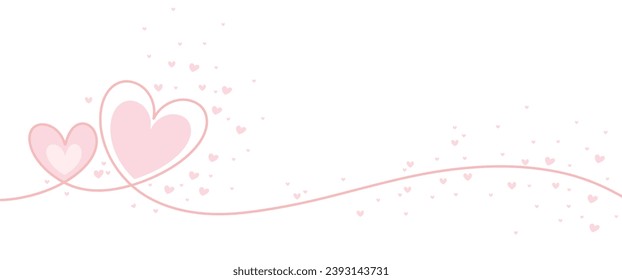 heart line art style vector illustration. Valentine element design