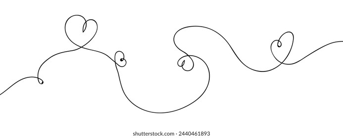 heart line art style vector with transparent background.