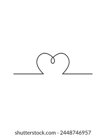 heart line art, vector best line icon.