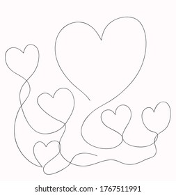 heart line art vector design. eps10