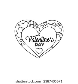diseño vectorial de arte de línea corazón 