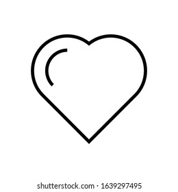 heart line art vector icon - ui icon vector