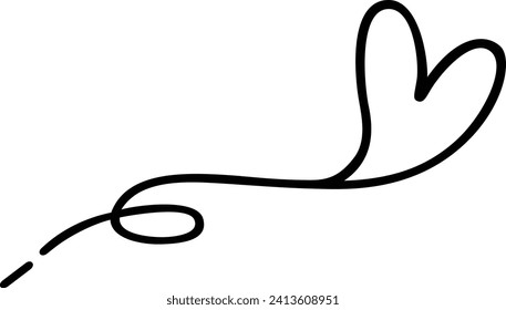 Heart Line Art | Whimsical Valentine's Day Hearts | Simple Cute Doodle