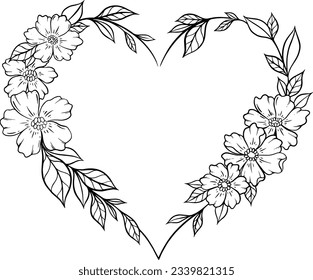 Heart line arts, Love and care line art, Loving each other line art