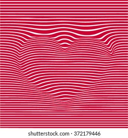Heart, line background