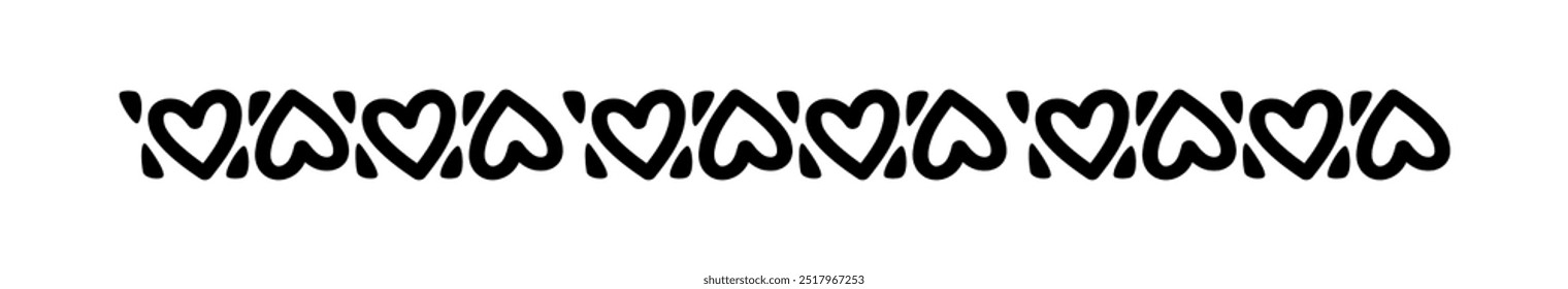 heart line doodle art, heart border outline, adorable heart, scribble heart