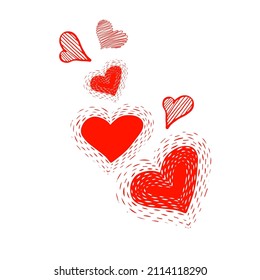 Heart Line Drawing. Continuous Line Drawing of Heart Trendy Minimalist Illustration. Love Symbol One Line Abstract Minimalist Contour Drawing. Vector Happy Valentine's Day.