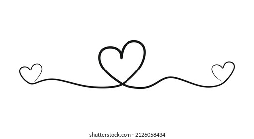 
Zeichnung der Herzlinie. Kontinuierliche Zeilenzeichnung eines Herzens. Trendy minimalistische Illustration. Love Symbol Eine Linie abstrakte minimalistische Rahmenzeichnung. Vektor EPS10.