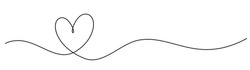 Heart line drawing in doodle sketch for love, wedding and Valentine day or honeymoon travel. Heart in hand drawn scribble mono line