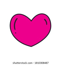 heart line and fill style icon design of love passion and romantic theme Vector illustration
