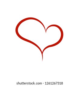 Heart Line Icon Stock Vector (Royalty Free) 1261267318 | Shutterstock