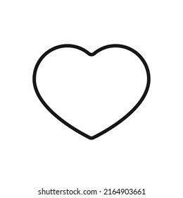 Heart line icon, editable stroke outline icon, high quality vector symbol for mobile app.