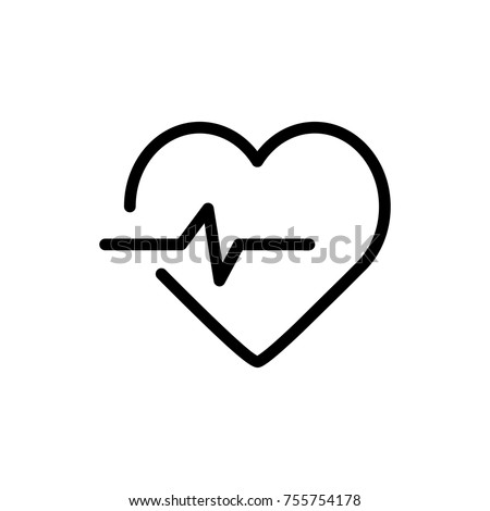 Heart line icon. High quality black outline logo for web site design and mobile apps. Vector illustration on a white background.