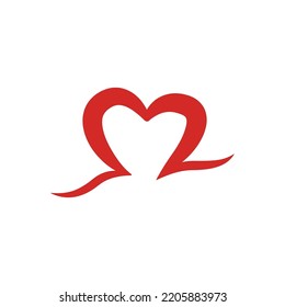 Heart line icon illustration. Simple design editable. Design vector