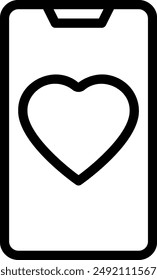 heart line icon illustration vector