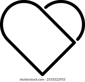 Vector de ilustración de icono de línea de corazón