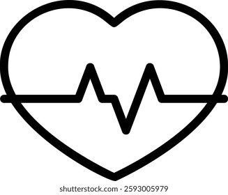 heart line icon illustration vector