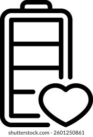 heart line icon illustration vector