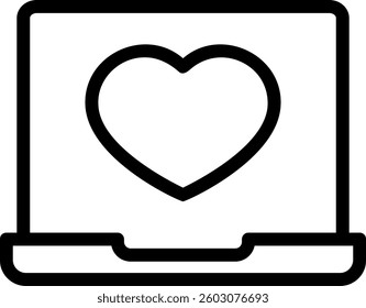 heart line icon illustration vector