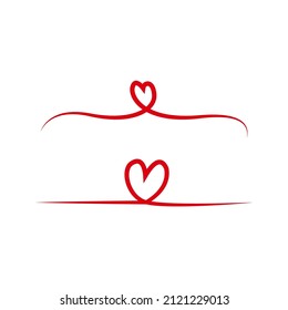 Heart Line icon isolated on white background, Drawing style . Vector illustration