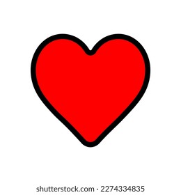 Heart line icon isolated on white background. Black flat thin icon on modern outline style. Linear symbol and editable stroke. Simple and pixel perfect stroke vector illustration.