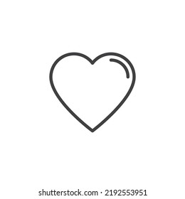 Heart line icon. linear style sign for mobile concept and web design. Heart outline vector icon. Love symbol, logo illustration. Vector graphics