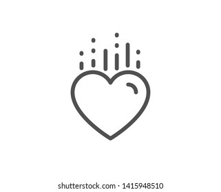 Heart line icon. Love emotion sign. Valentine day symbol. Quality design element. Linear style heart icon. Editable stroke. Vector