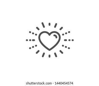 Heart line icon. Love emotion sign. Valentine day symbol. Quality design element. Linear style heart icon. Editable stroke. Vector