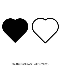 heart line icon, outline and solid vector love logo, flat illustration on white background..eps