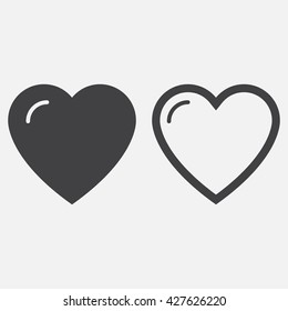 heart line icon, outline and solid vector love logo, linear pictogram isolated on white, pixel perfect illustration