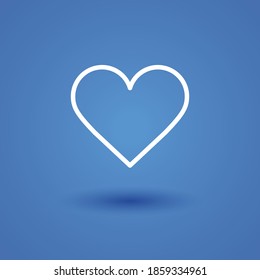 heart line icon, outline vector illustration.
