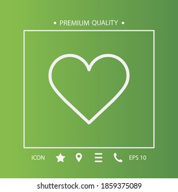 heart line icon, outline vector illustration.