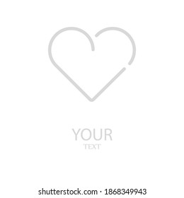 heart line icon, outline vector illustration.