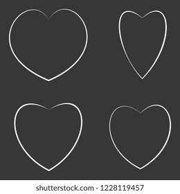 heart line icon set