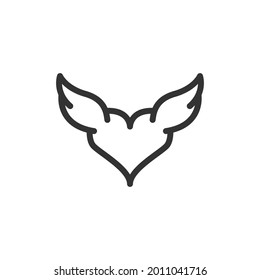 Heart line icon, sign or symbol. Premium pictogram in trendy outline style. Heart pixel perfect vector icon isolated on a white background. 