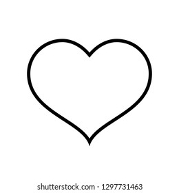 Heart line icon. Valentine's day heart and concept respresenting love and romance. Vector Illustration