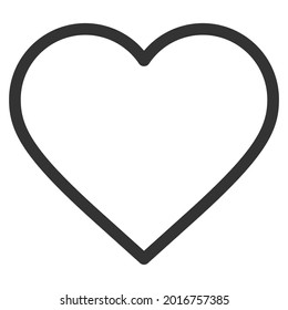 Heart Line Icon Vector .