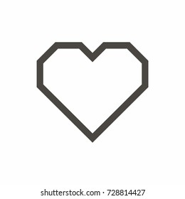 Heart line icon vector