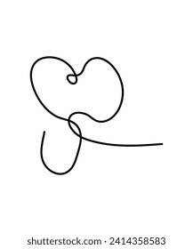 Herzliniensymbol, Vektorsymbol der besten Linie.