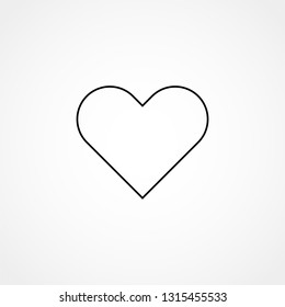 heart line icon . Vector Eps 10