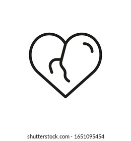 Heart Line Icon Vector Illustration