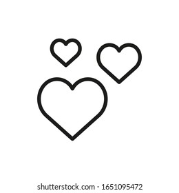 Ilustración del vector de iconos de la línea del corazón