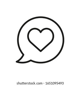 Heart Line Icon Vector Illustration